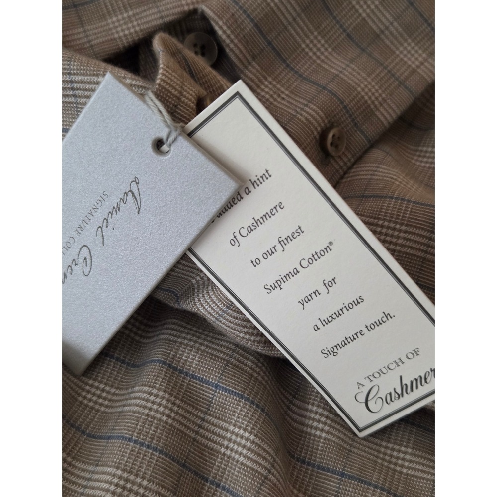 NWT Daniel Cremieux Signature Supima Cotton Cashmere Button up Shirt Mens XXL - Picture 8 of 8